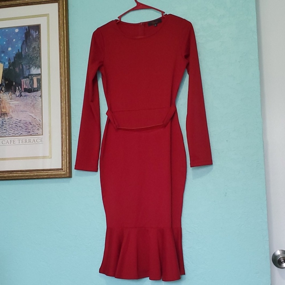 Sexy Flouncy Mid Length Dress